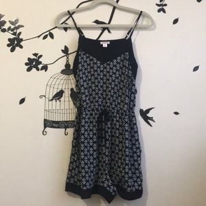 Flowy Black Geo Printed Romper